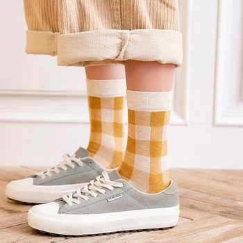 Korean Style Cotton Socks Women Harajuku Plaid Long Socks School Autumn Soft Funny Socks Female Streetwear calcetines
Korean Style Cotton Socks Women Harajuku Plaid Long Socks School Autumn Soft Funny Socks Female Streetwear calcetines