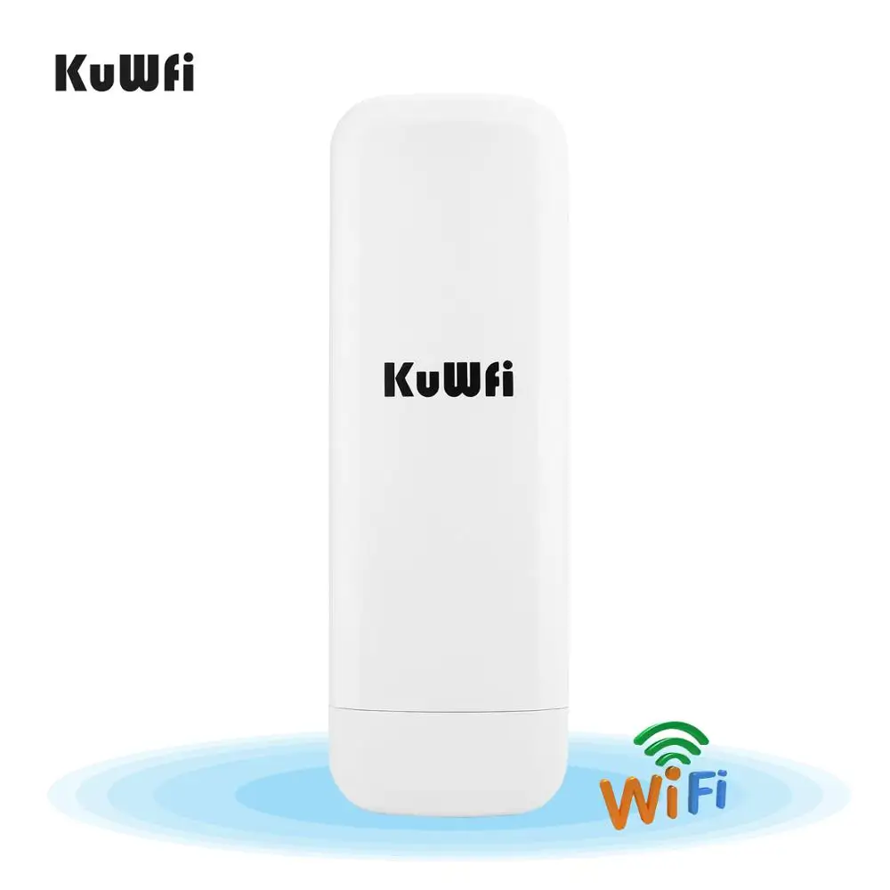 

Kuwfi 2pcs/Lot 2.4Ghz 150Mbps Wireless Outdoor CPE 2km Long Range wifi Bridge High Power Wireless Router with 24V POE Adapter