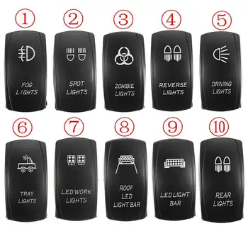 1x 2V/20A 24V/10A Car Boat Marine RV Laser Rocker Toggle Switch ON-OFF 5 PINs Dual BLUE LED Light Rear Work Fog Driving Switch
1x 2V/20A 24V/10A Car Boat Marine RV Laser Rocker Toggle Switch ON-OFF 5 PINs Dual BLUE LED Light Rear Work Fog Driving Switch