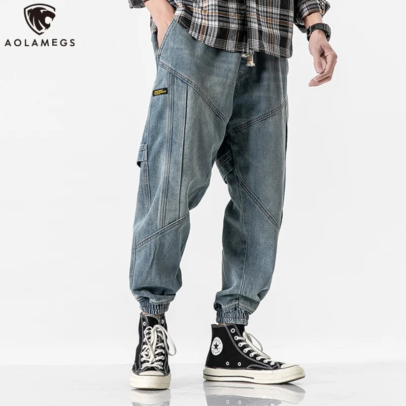Aolamegs Jeans Men Solid Color Casual Hip Hop Denim Pants Harajuku Loose Jeans Retro High Street Harem Pants Spring Streetwear
Aolamegs Jeans Men Solid Color Casual Hip Hop Denim Pants Harajuku Loose Jeans Retro High Street Harem Pants Spring Streetwear