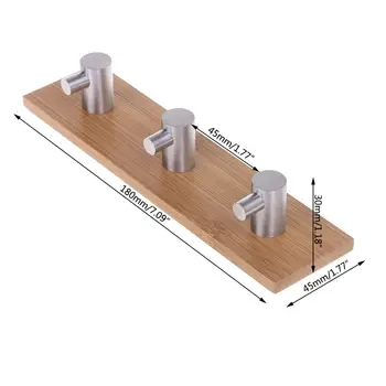 Natural Bamboo Stainless Steel Wall Hook Bag Key Towel Adhesive Hanger For Kitchen Bathroom 634E
Natural Bamboo Stainless Steel Wall Hook Bag Key Towel Adhesive Hanger For Kitchen Bathroom 634E