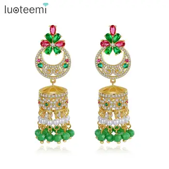 LUOTEEMI Bohemian Flower Tassel Drop Earrings for Women Wedding Party Bridal Fashion Jewelry Indian Jhumka Jhumki Christmas Gift 
LUOTEEMI Bohemian Flower Tassel Drop Earrings for Women Wedding Party Bridal Fashion Jewelry Indian Jhumka Jhumki Christmas Gift