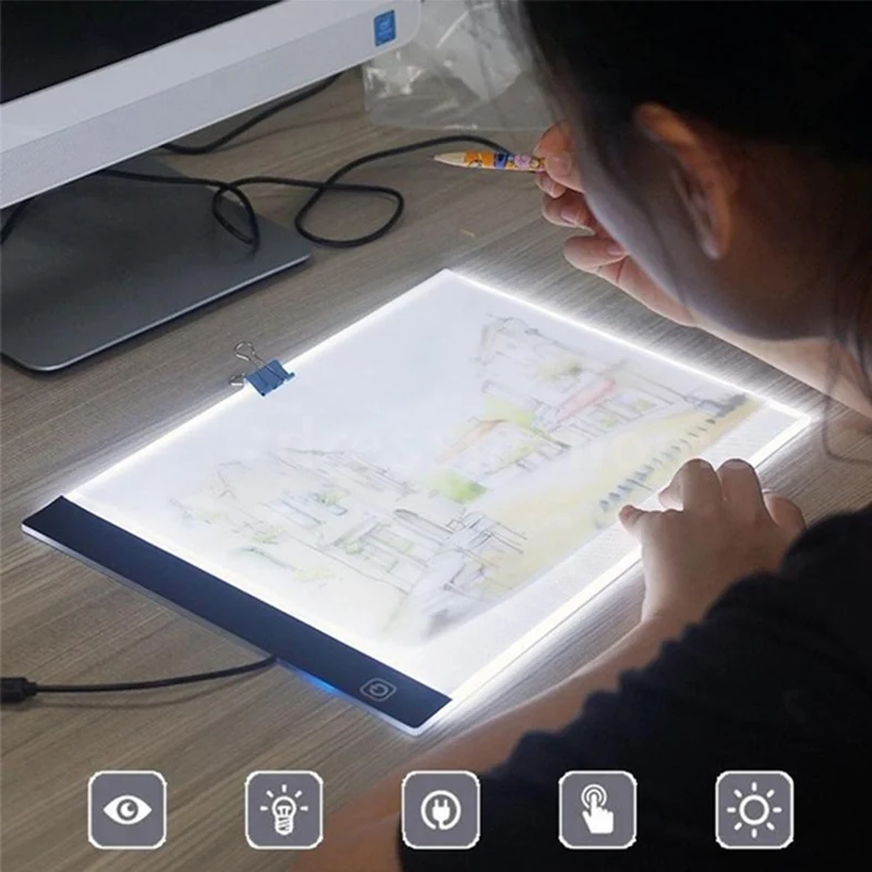 Digital Tablets A4 LED Graphic Artist Thin Art Stencil Drawing Board Light Box Tracing Table Pad Three-level For Copy
Digital Tablets A4 LED Graphic Artist Thin Art Stencil Drawing Board Light Box Tracing Table Pad Three-level For Copy