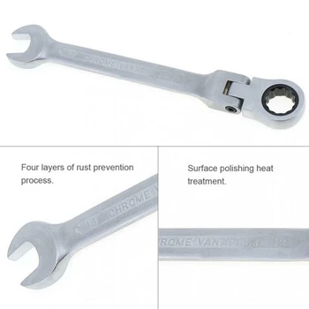 6pcs Ratcheting Gear Spanner Socket Combination Wrench Chrome Plated Repair Tool
6pcs Ratcheting Gear Spanner Socket Combination Wrench Chrome Plated Repair Tool
