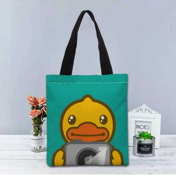 New Custom b duck printed Handbag canvas tote bags shopping travel Casual Useful Shoulder Bag women bag
New Custom b duck printed Handbag canvas tote bags shopping travel Casual Useful Shoulder Bag women bag