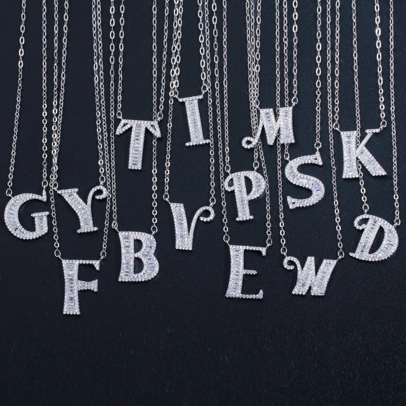Luxury Letter Necklace For Women Silver Color Alphabet Necklaces & Pendants Name Jewelry Best Friends Valentine's Day Bijoux
Luxury Letter Necklace For Women Silver Color Alphabet Necklaces & Pendants Name Jewelry Best Friends Valentine's Day Bijoux