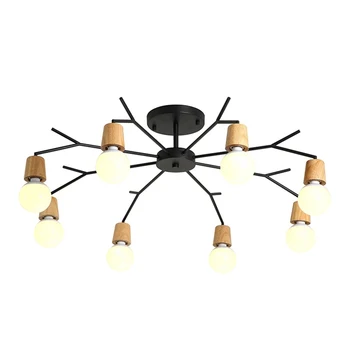 Art Spider Ceiling Lamp Retro Vintage Loft Wood Ceiling Lights Modern LED Home Living Room Dining Room Kitchen Decor Fixtures
Art Spider Ceiling Lamp Retro Vintage Loft Wood Ceiling Lights Modern LED Home Living Room Dining Room Kitchen Decor Fixtures