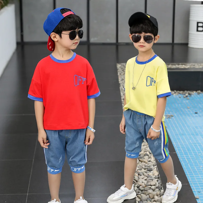 Childrenswear BOY'S Summer Wear Set 2019 New Style Children Korean-style Boy Summer Short-sleeved Two-Piece Set Big Boy Fashion 
Childrenswear BOY'S Summer Wear Set 2019 New Style Children Korean-style Boy Summer Short-sleeved Two-Piece Set Big Boy Fashion