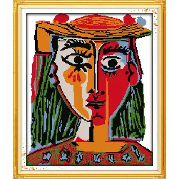 Picasso Wear A Hat of The Woman 11CT Pattern on The Canvas DMC 14CT Cross Stitch Kits,needlework Full Embroidery for Sets Decor
Picasso Wear A Hat of The Woman 11CT Pattern on The Canvas DMC 14CT Cross Stitch Kits,needlework Full Embroidery for Sets Decor