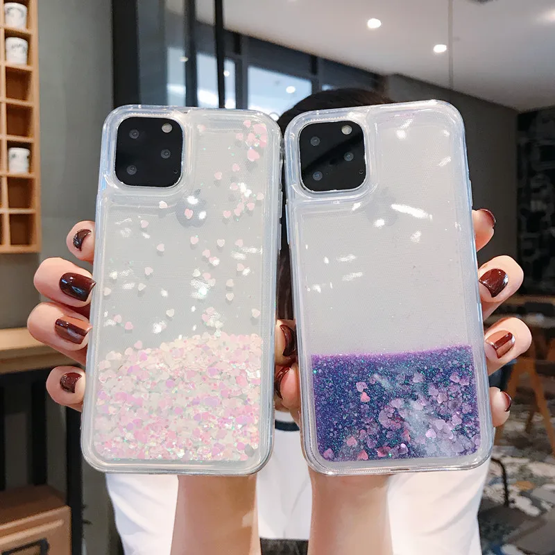 Для Samsung Galaxy S21 S20 Ultra FE Bling Liquid Quicksand Glitter силиконовые чехлы для S8 S9 Plus S10E S10 Lite S6 S7 edge