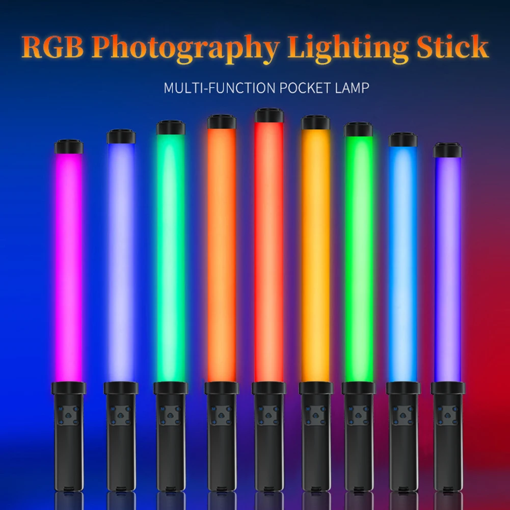 Фото Портативная светодиодсветильник лампа RGB для фотосъемки со встроенным