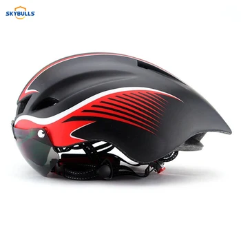 Skybulls Ultralight Road Bicycle Helmet With Lens Racing integrally-molded Time-Trial Man Cycling Helmet With Goggles
Skybulls Ultralight Road Bicycle Helmet With Lens Racing integrally-molded Time-Trial Man Cycling Helmet With Goggles