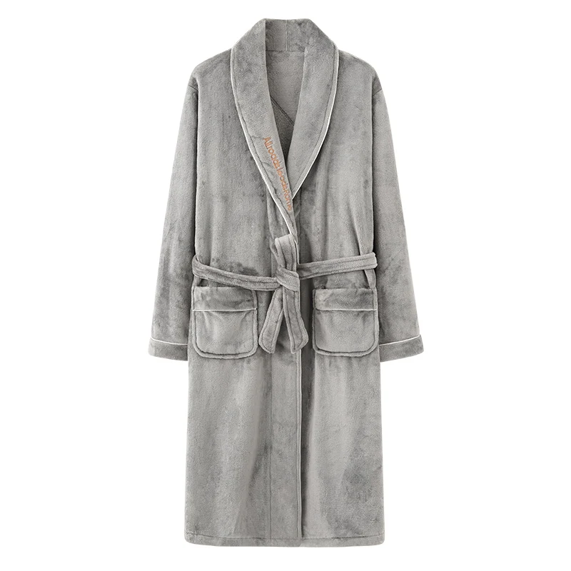 M-4XL Flannel Bathrobe Men Autumn Winter Sleep Top Kimono Robes For Male Solid Robes Long Bath Robe Bride Robe Dressing Gown
M-4XL Flannel Bathrobe Men Autumn Winter Sleep Top Kimono Robes For Male Solid Robes Long Bath Robe Bride Robe Dressing Gown