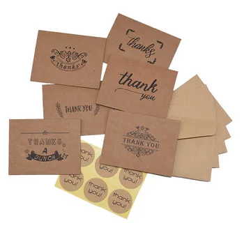 6 Sets Retro Kraft Paper Thank You Cards Envelopes Stickers for Birthday Thanksgiving Day Decoration Blessing Greeting Supplies
6 Sets Retro Kraft Paper Thank You Cards Envelopes Stickers for Birthday Thanksgiving Day Decoration Blessing Greeting Supplies