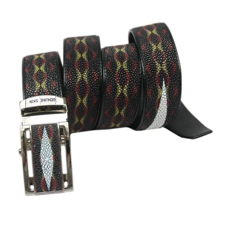 Thailand Authentic Stingray Leather Male Waist Strap High Quality Exotic Genuine Skate Skin Automatic Buckle Men's Chic Belts
Thailand Authentic Stingray Leather Male Waist Strap High Quality Exotic Genuine Skate Skin Automatic Buckle Men's Chic Belts