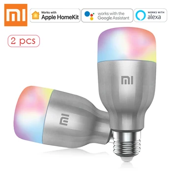 English Version Xiaomi Mijia 2PCS LED Smart Bulbs Colorful 10W E27 Mi Home APP Control work with Apple Homekit Google Assistant
English Version Xiaomi Mijia 2PCS LED Smart Bulbs Colorful 10W E27 Mi Home APP Control work with Apple Homekit Google Assistant
