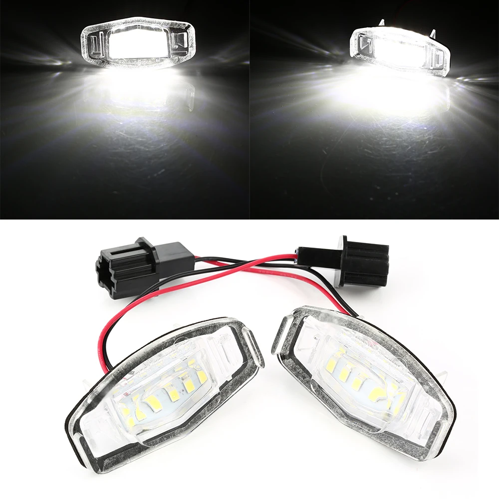 2 шт. белые светодиодные лампы для номерного знака Acura RL TSX RDX Honda Civic Accord|Сигнальная