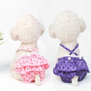 Pet Dog Physiological Pants Teddy Polka Dot Strap Skirt Menstruation Pants Bitch Hygienic Safety Panties Pet Supplies 
Pet Dog Physiological Pants Teddy Polka Dot Strap Skirt Menstruation Pants Bitch Hygienic Safety Panties Pet Supplies