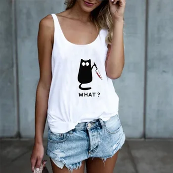Ropa De Mujer Women Halloween Casual Blouses Cat Letter Fun Print Sexy Tank Tops Sleeveless Vest Tees Top Femal T-shirt Camisole
Ropa De Mujer Women Halloween Casual Blouses Cat Letter Fun Print Sexy Tank Tops Sleeveless Vest Tees Top Femal T-shirt Camisole