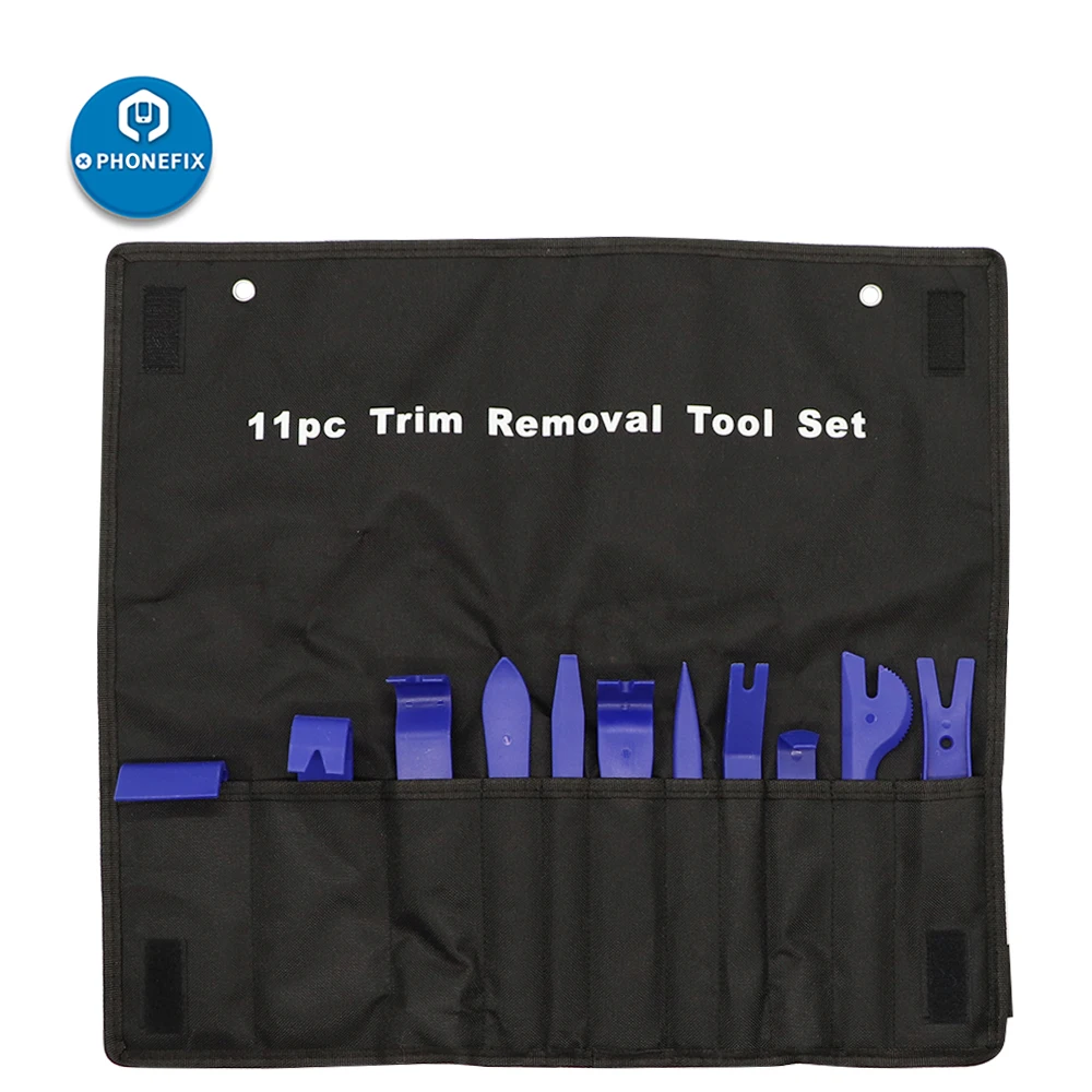 

11Pcs Auto Trim Removal Kit Pry Bar Scraper Set for Auto Trim Door Panel Molding Dash Audio Radio Upholstery Removal Tool Kit