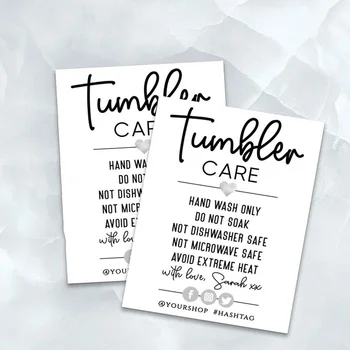 Custom TUMBLER Care Card Template - Simple Tumbler Care Instructions - Small Business Care Card - Tumbler Packaging Insert
Custom TUMBLER Care Card Template - Simple Tumbler Care Instructions - Small Business Care Card - Tumbler Packaging Insert