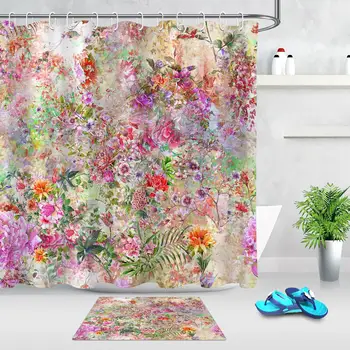 LB Colored Wildflowers and Wild Grass Waterproof Polyester Fabric Shower Curtain Bathroom Decor Shower Curtain Set with 12 Hooks 
LB Colored Wildflowers and Wild Grass Waterproof Polyester Fabric Shower Curtain Bathroom Decor Shower Curtain Set with 12 Hooks