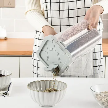 4 Grids Rotating Plastic Cereal Dispenser Storage Box Kitchen Food Rice Container Storage Case Flour Grain Storage Bottle Jar
4 Grids Rotating Plastic Cereal Dispenser Storage Box Kitchen Food Rice Container Storage Case Flour Grain Storage Bottle Jar