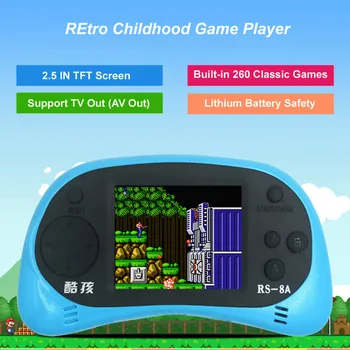 8 Bit 2.5 inch RS-8A Video Game Console Portable Handheld Game Player Tetris Built-in 260 Different Games Children's Game Color
8 Bit 2.5 inch RS-8A Video Game Console Portable Handheld Game Player Tetris Built-in 260 Different Games Children's Game Color