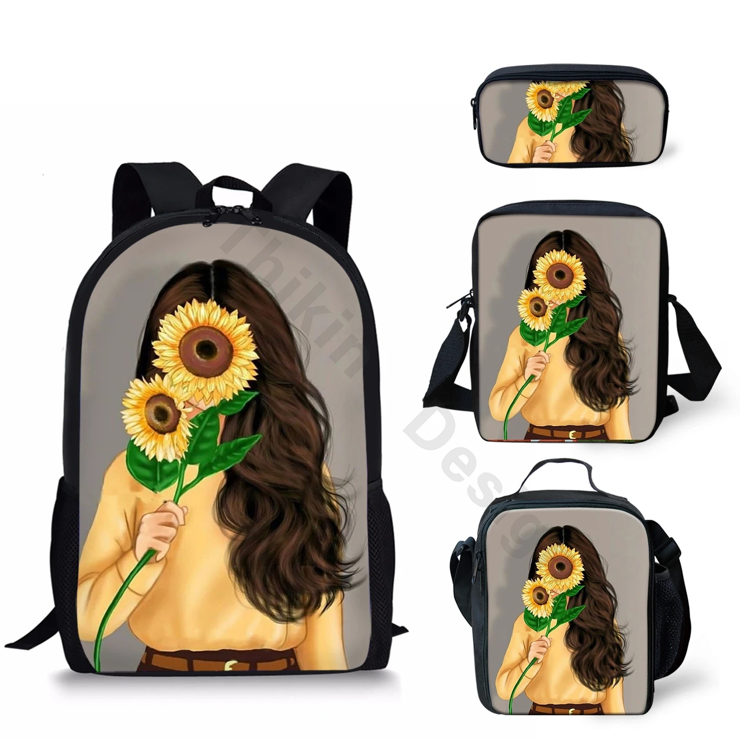 THIKN Pretty Girls with Sunflowers Pattern Schoolbags Set Fashion School Backpack for Kids Teen Student Custom Pattern Mochila
THIKN Pretty Girls with Sunflowers Pattern Schoolbags Set Fashion School Backpack for Kids Teen Student Custom Pattern Mochila