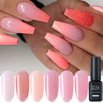 6ml Nude Color Nail Polish Jelly Translucent Varnish Pink Orange Lasting UV Glue Base Top Coat Semi Permanent Manicure SABL01-06
6ml Nude Color Nail Polish Jelly Translucent Varnish Pink Orange Lasting UV Glue Base Top Coat Semi Permanent Manicure SABL01-06