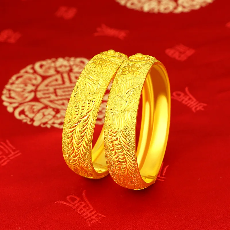 Yellow Gold Plated Bracelet Bangle For Women Luxury 15mm Dragon Phoenix Bracelet Hand Chain Wedding Engagement Fine Jewelry Gift
Yellow Gold Plated Bracelet Bangle For Women Luxury 15mm Dragon Phoenix Bracelet Hand Chain Wedding Engagement Fine Jewelry Gift