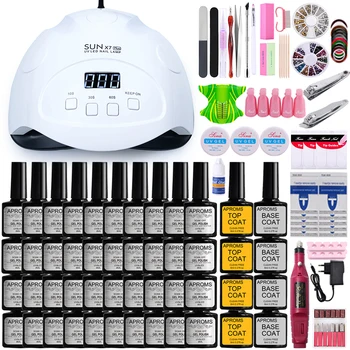 Manicure Set Nail Kit Nail Set 40/30/20/10 Soak Off Nail Gel Set Electric Nail Drill Machine UV LED Nail Lamp Dryer Nail Tools
Manicure Set Nail Kit Nail Set 40/30/20/10 Soak Off Nail Gel Set Electric Nail Drill Machine UV LED Nail Lamp Dryer Nail Tools