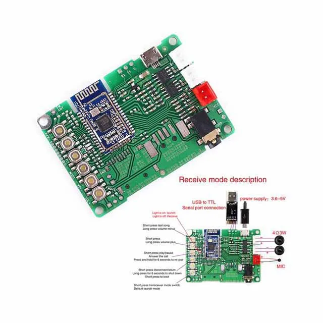 A23-- for bluetooth 5.0 Power Amplifier Board BK3266 Stereo Transmitter Receiver Module
A23-- for bluetooth 5.0 Power Amplifier Board BK3266 Stereo Transmitter Receiver Module