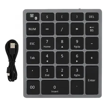 28 Keys Bluetooth Wireless Numeric Keypad Mini Numpad Ergonomical Rechargeable Mini Digital Keyboard for PC Accounting Tasks
28 Keys Bluetooth Wireless Numeric Keypad Mini Numpad Ergonomical Rechargeable Mini Digital Keyboard for PC Accounting Tasks