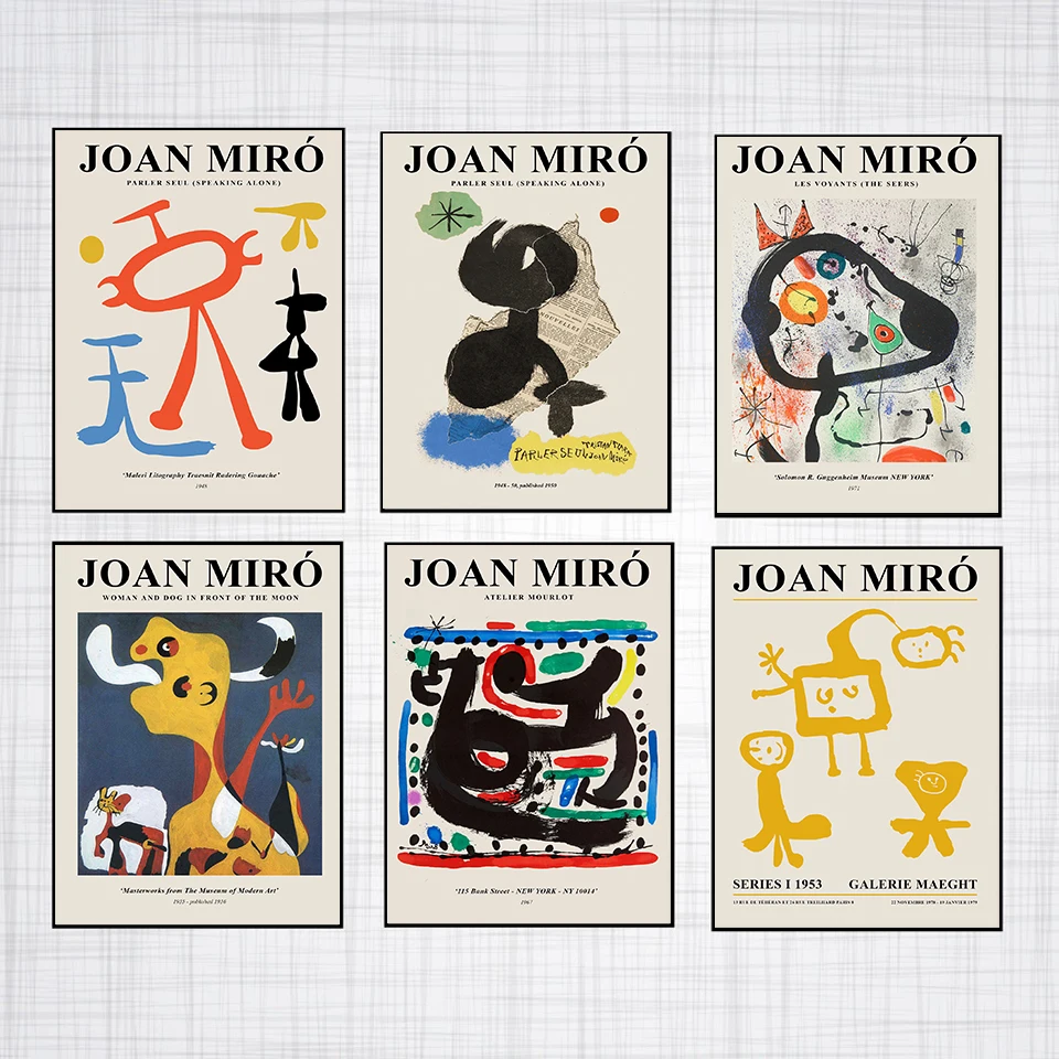 Joan Miro Vintage Abstract Exhibition Wall Art Canvas Painting Nordic Posters and Prints Wall Picture for Living Room Home Decor
Joan Miro Vintage Abstract Exhibition Wall Art Canvas Painting Nordic Posters and Prints Wall Picture for Living Room Home Decor