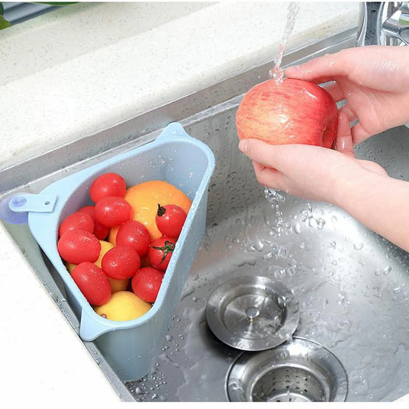 Triangular Kitchen Sink Drain Filter Vegetables Fruit Drainer Basket Suction Cup Sponge Storage Rack ToolSink Filter Shelf
Triangular Kitchen Sink Drain Filter Vegetables Fruit Drainer Basket Suction Cup Sponge Storage Rack ToolSink Filter Shelf