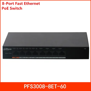 Dahua 8 Port Fast Ethernet PoE Switch with 4 Port PoE for Security systems Transmission device PFS3008-8ET-60
Dahua 8 Port Fast Ethernet PoE Switch with 4 Port PoE for Security systems Transmission device PFS3008-8ET-60