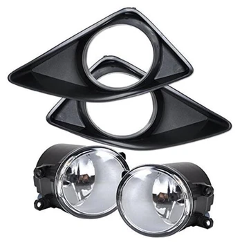 

Front Right/Left Fog Light Lamp + Grille Cover Bezel Driving Fog Lights-Switch -Wiring Kit for Toyota Corolla 2009 2010