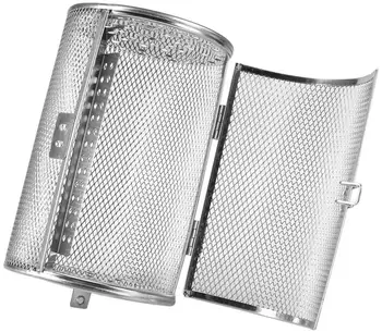 Grilled Cage BBQ Stainless Steel 22*11.7cm Rotisserie Oven Basket for Roasting Baking Nuts Coffee Beans Peanut BBQ Grill Roaster