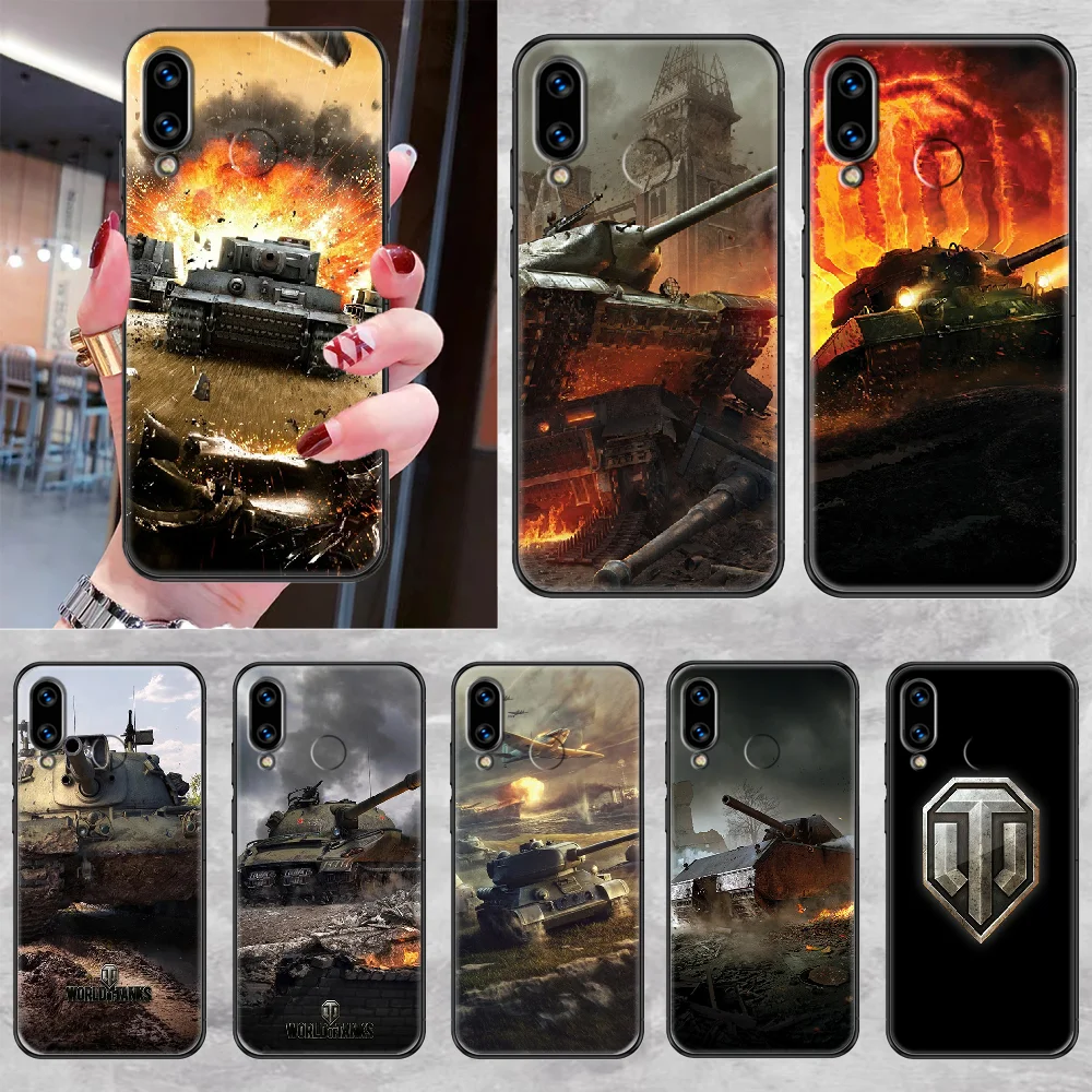 World of tanks чехол для телефона Huawei Honor 6 7 8 9 10 10i 20 A C X Lite рro играть Черный Довольно
