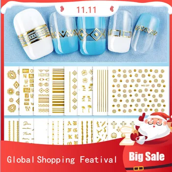 1PC Gold Nail Sticker 3D Self-Adhesive Manicure Tips Art Geometric Flower Star Snowflake Pattern Lasting Nail Polish Decoration
1PC Gold Nail Sticker 3D Self-Adhesive Manicure Tips Art Geometric Flower Star Snowflake Pattern Lasting Nail Polish Decoration