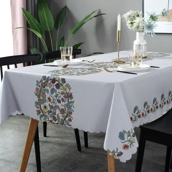 Leaves Print Waterproof Oilproof Disposable Pastoral Style PVC Tablecloth Rectangular Tea Table Desk Mat Embroidery Laudlina
Leaves Print Waterproof Oilproof Disposable Pastoral Style PVC Tablecloth Rectangular Tea Table Desk Mat Embroidery Laudlina