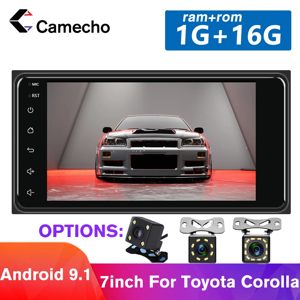 Camecho Android 9.1 Car Multimedia Player 2 Din 7'' Autoradio GPS Audio Stereo 2 USB FM AUX 1GB+16GB Radio For Toyota Corolla
Camecho Android 9.1 Car Multimedia Player 2 Din 7'' Autoradio GPS Audio Stereo 2 USB FM AUX 1GB+16GB Radio For Toyota Corolla