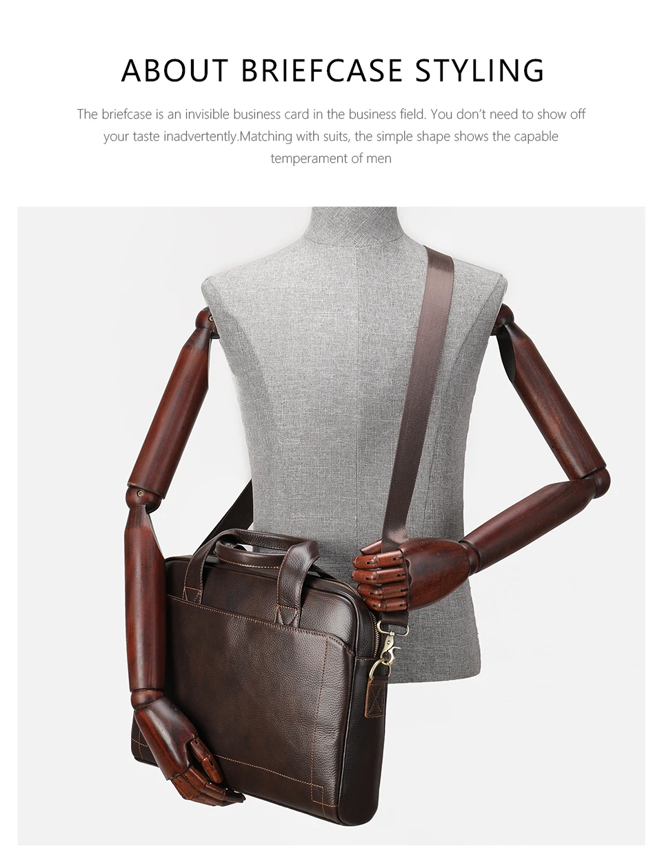 Fashion Business Briefcase Bags Mens Leather Briefcases Men Leather