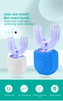 360 Degrees Intelligent Automatic Sonic Electric Toothbrush UType 4 ModesTooth Brush USB Charging Tooth Whitenin Soft brush head
360 Degrees Intelligent Automatic Sonic Electric Toothbrush UType 4 ModesTooth Brush USB Charging Tooth Whitenin Soft brush head