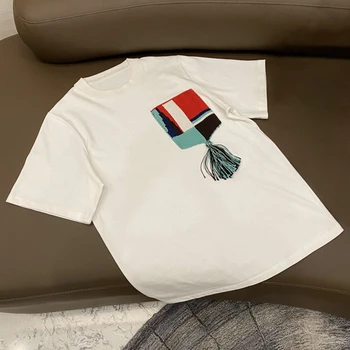 New Arrival Women Men Tops Summer T-shirt Lady Top Cotton Female T-shirt Clothing Pocket Tassel Cute T-shirts For Women
New Arrival Women Men Tops Summer T-shirt Lady Top Cotton Female T-shirt Clothing Pocket Tassel Cute T-shirts For Women