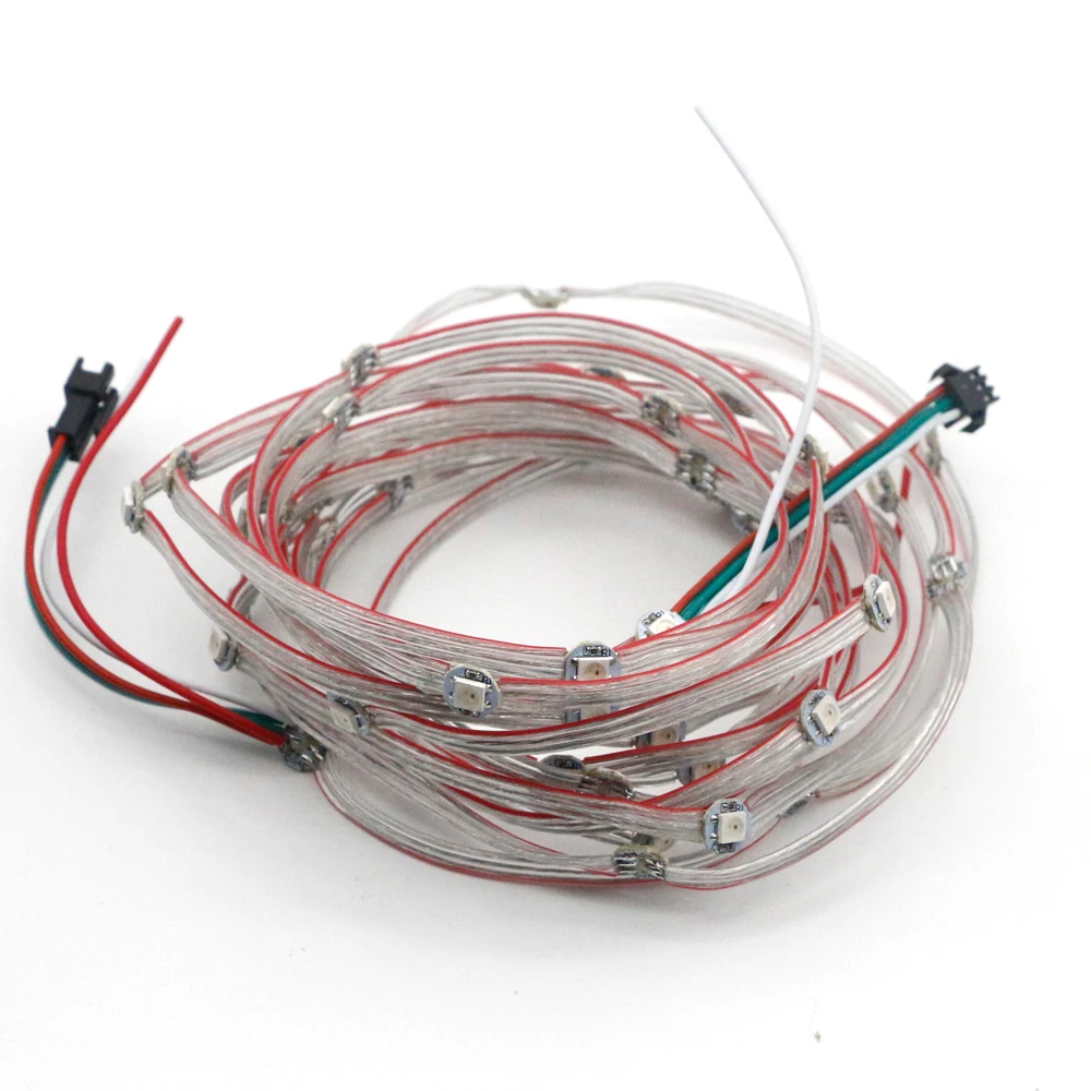 50 pixel Pre-soldered WS2812B Addressable RGB led strip module nodes With 10cm wire WS2812 IC 5V | Освещение