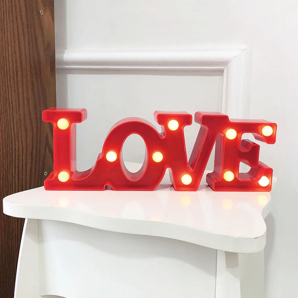 LOVE Letter Shape Night Light LED Decorative Lighting Digital Alphabet Wedding Christmas Party Birthday LED Night Lights
LOVE Letter Shape Night Light LED Decorative Lighting Digital Alphabet Wedding Christmas Party Birthday LED Night Lights