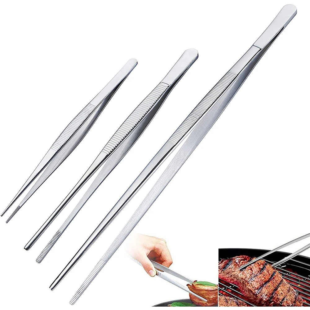 3 Pcs Fine Tweezer Tongs, Extra Long Kitchen Tweezers Cooking Tongs, Stainless Steel Long Tweezers Tongs for Cooking and Medical
3 Pcs Fine Tweezer Tongs, Extra Long Kitchen Tweezers Cooking Tongs, Stainless Steel Long Tweezers Tongs for Cooking and Medical