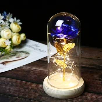 Hot Beauty And The Beast Red Rose Eternal Beast Rose Flower Glass Cover LED Flower Lamps Special Romantic Valentine Wedding Gift 
Hot Beauty And The Beast Red Rose Eternal Beast Rose Flower Glass Cover LED Flower Lamps Special Romantic Valentine Wedding Gift